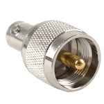 محول موصل ذكر UHF UG-273 إلى موصل أنثى BNC مطلي بالنيكل، من ذكر UHF إلى أنثى BNC