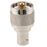 محول موصل ذكر UHF UG-273 إلى موصل أنثى BNC مطلي بالنيكل، من ذكر UHF إلى أنثى BNC