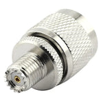 محول موصل ذكر UHF إلى أنثى Mini UHF RF كوكسيال، من ذكر UHF إلى أنثى Mini UHF