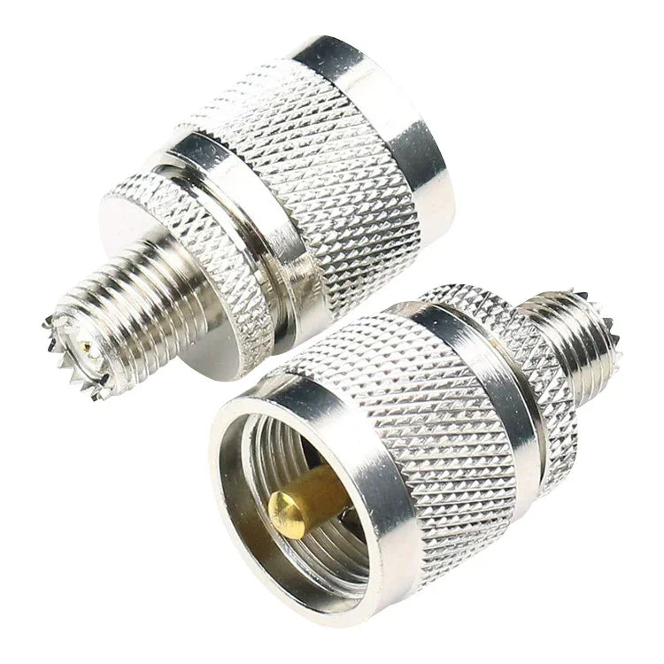 محول موصل ذكر UHF إلى أنثى Mini UHF RF كوكسيال، من ذكر UHF إلى أنثى Mini UHF