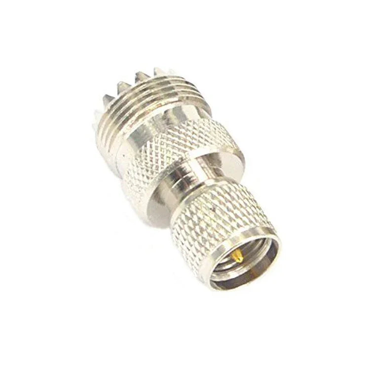 محول موصل ذكر Mini UHF إلى أنثى UHF RF كوكسيال، من ذكر UHF إلى أنثى UHF