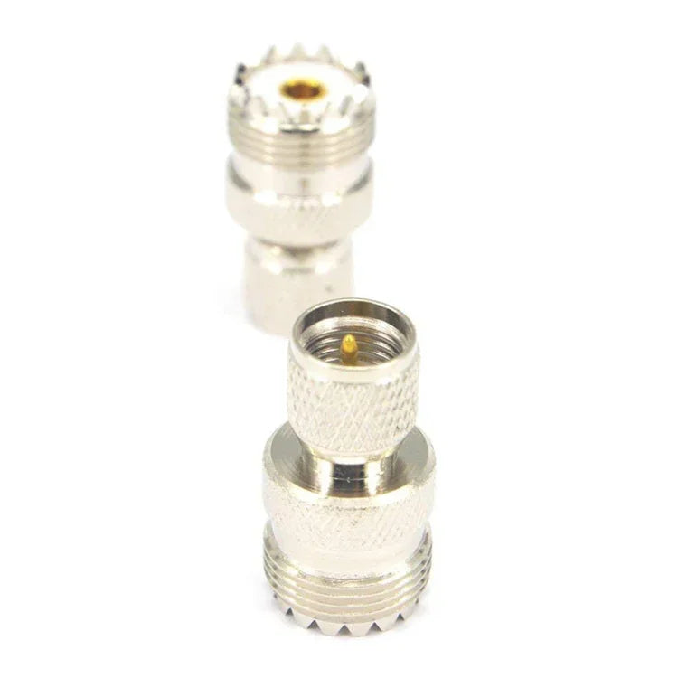 محول موصل ذكر Mini UHF إلى أنثى UHF RF كوكسيال، من ذكر UHF إلى أنثى UHF