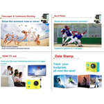 H9 4K Ultra HD1080P 12MP 2 inch LCD Screen WiFi Sports Camera, 170 Degrees Wide Angle Lens, 30m Waterproof, H9 4K (Black)