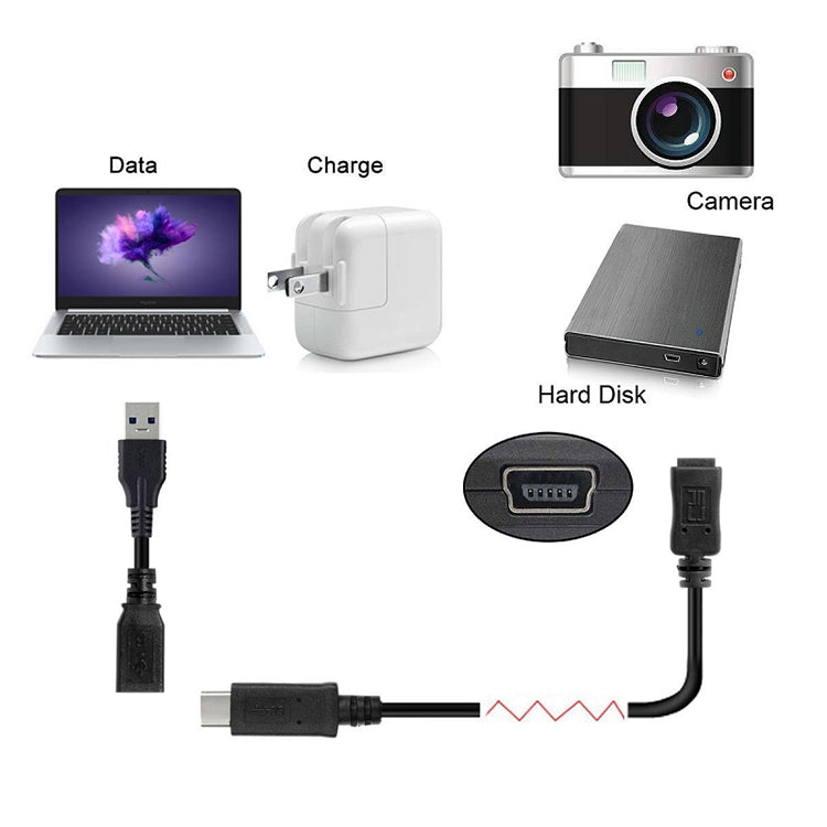 كابل CY-201 USB 3.1 Type-C ذكر إلى Micro USB 2.0 أنثى لنوكيا N1، طول الكابل: 20 سم