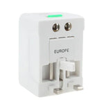 محول طاقة عالمي للسفر US / EU / AU / UK مع مقبس شاحن USB، مع منفذ USB
