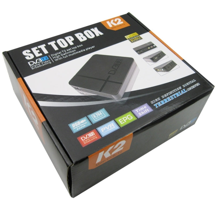 جهاز استقبال أرضي صغير HD DVB-T2، يدعم USB / HDMI / MPEG4 / H.264