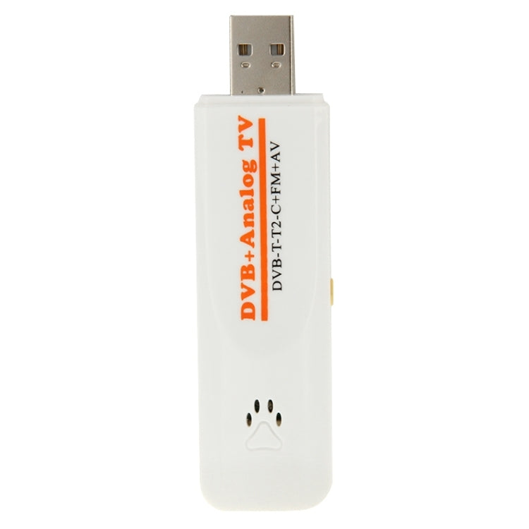 عصا تلفاز رقمية صغيرة USB 2.0 مزدوجة الوحدة DVB تناظرية، تدعم FM + AV + DVB-T / T2 / C، DVB-T/T2/C
