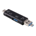 محول قارئ بطاقات 3 في 1 D-188 من TF وUSB إلى Micro USB وType-C OTG
