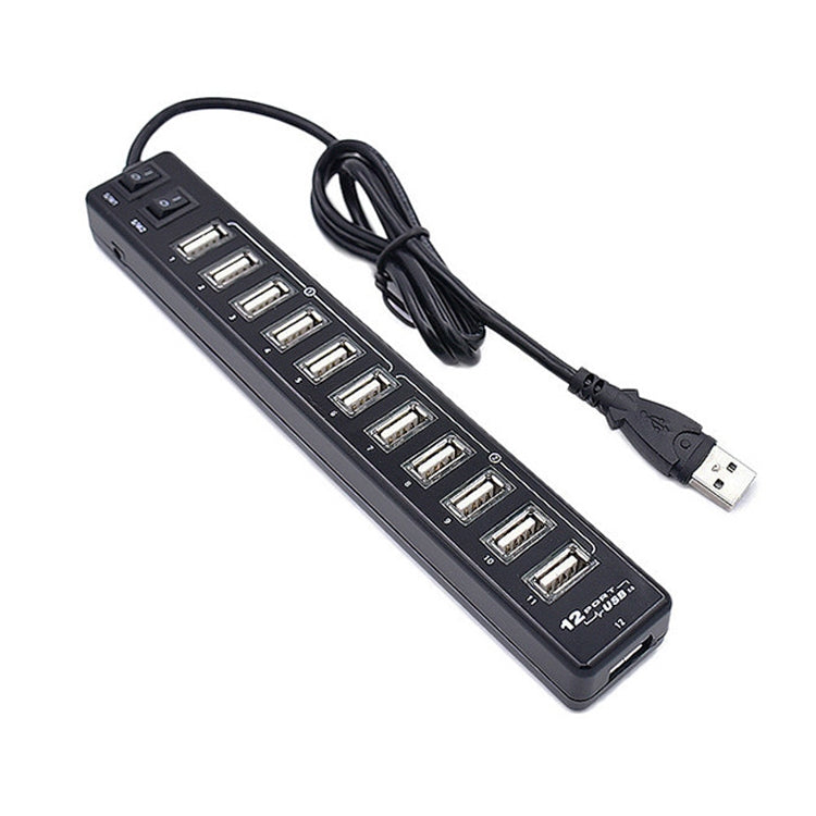 موزع USB 2.0 باثني عشر منفذاً، مناسب لأجهزة اللابتوب / النت بوك