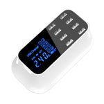 قاعدة شحن ذكية YC-CDA19A متعددة الوظائف مع 8 منافذ USB بقوة 40 واط وشاشة رقمية، قابس المملكة المتحدة، SAS1049A، SAS1049B، SAS1049C