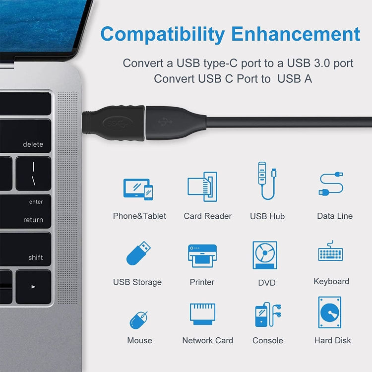 محول USB-C / Type-C ذكر إلى USB 3.0 أنثى OTG