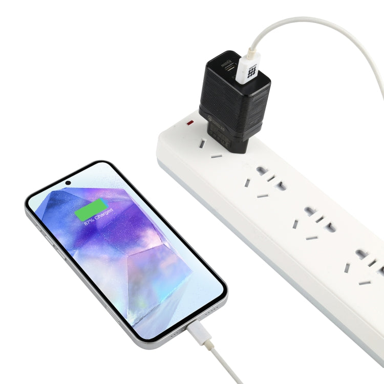 شاحن سفر سريع USB QC 3.0 + PD 20 واط USB-C / Type-C LZ-728، قابس أوروبي
