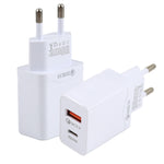 شاحن سفر سريع USB QC 3.0 + PD 20 واط USB-C / Type-C LZ-728، قابس أوروبي