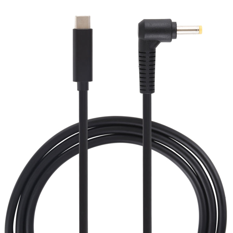 كابل شحن طاقة لابتوب USB-C / Type-C إلى 4.0 × 1.7 مم، طول الكابل: حوالي 1.5 متر، Type-C إلى 4.0 × 1.7 مم