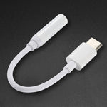محول صوت 3.5 مم أنثى إلى USB-C / Type-C ذكر بطول 12.5 سم، 12.5 سم Type-C إلى 3.5 مم