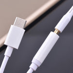 محول صوت 3.5 مم أنثى إلى USB-C / Type-C ذكر بطول 12.5 سم، 12.5 سم Type-C إلى 3.5 مم