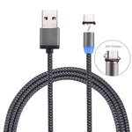 كابل شحن مغناطيسي قوي بطول 1 متر مع دوران 360 درجة، نمط نسج USB-C / Type-C إلى USB 2.0 مع مؤشر LED