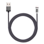 كابل شحن مغناطيسي قوي بطول 1 متر مع دوران 360 درجة، نمط نسج USB-C / Type-C إلى USB 2.0 مع مؤشر LED