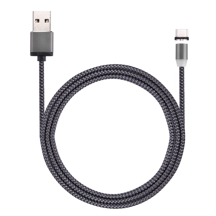 كابل شحن مغناطيسي قوي بطول 1 متر مع دوران 360 درجة، نمط نسج USB-C / Type-C إلى USB 2.0 مع مؤشر LED