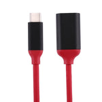 كابل محول OTG من سبيكة الألمنيوم USB-C / Type-C 3.1 ذكر إلى USB 3.0 أنثى بطول 15 سم