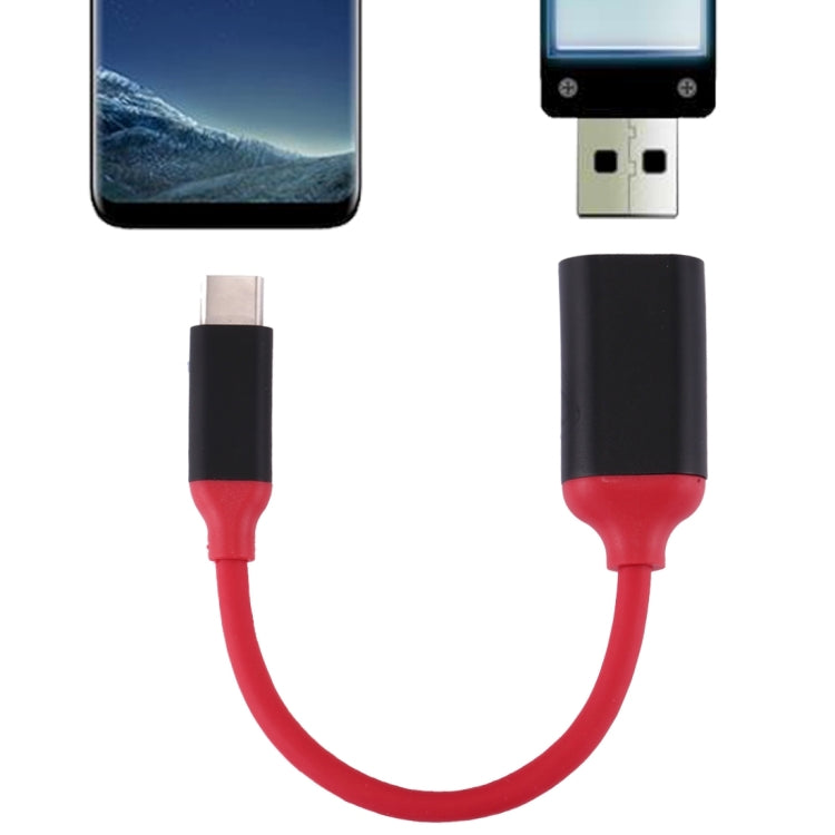 كابل محول OTG من سبيكة الألمنيوم USB-C / Type-C 3.1 ذكر إلى USB 3.0 أنثى بطول 15 سم