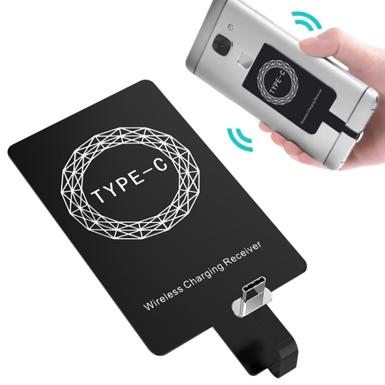 مستقبل شحن لاسلكي بمعيار Qi بجهد 5 فولت وتيار 800 مللي أمبير مع منفذ USB-C / Type-C، لهواتف Type-C