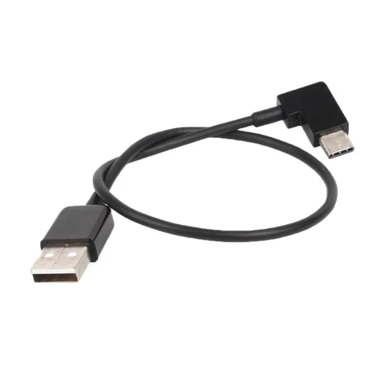 كابل موصل بيانات USB إلى USB-C / Type-C بزاوية قائمة بطول 30 سم لأجهزة DJI SPARK / MAVIC PRO / Phantom 3 & 4 / Inspire 1 & 2، USB إلى USB-C / Type-C