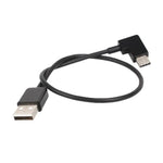 كابل موصل بيانات USB إلى USB-C / Type-C بزاوية قائمة بطول 30 سم لأجهزة DJI SPARK / MAVIC PRO / Phantom 3 & 4 / Inspire 1 & 2، USB إلى USB-C / Type-C