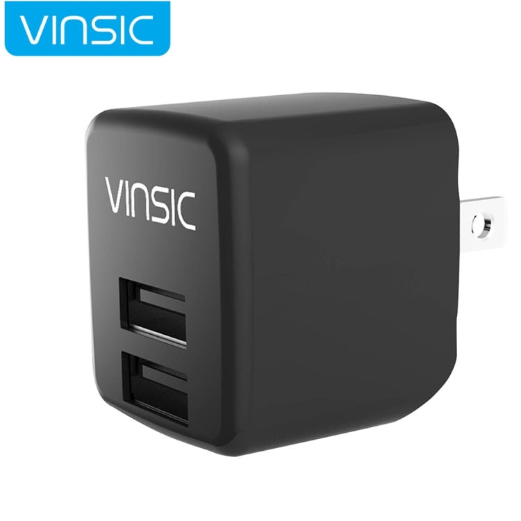 شاحن حائط USB مزدوج بمنفذين Vinsic 12 واط 5 فولت 2.4 أمبير، محول شاحن USB