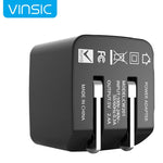 شاحن حائط USB مزدوج بمنفذين Vinsic 12 واط 5 فولت 2.4 أمبير، محول شاحن USB