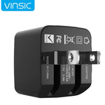 شاحن حائط USB مزدوج بمنفذين Vinsic 12 واط 5 فولت 2.4 أمبير، محول شاحن USB