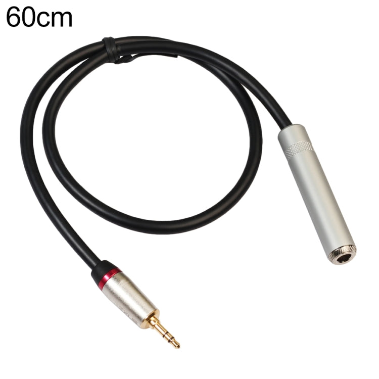 كابل محول صوت REXLIS TC128MF من 3.5 مم ذكر إلى 6.5 مم أنثى، الطول: 60 سم