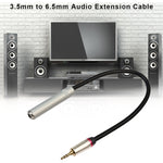 كابل محول صوت REXLIS TC128MF من 3.5 مم ذكر إلى 6.5 مم أنثى، الطول: 60 سم