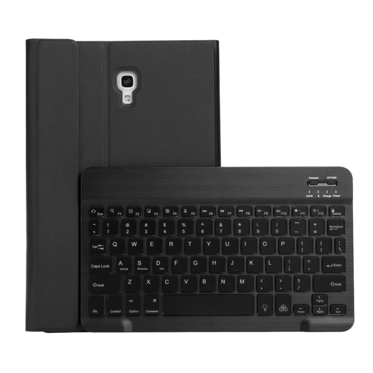 غطاء لوحة مفاتيح بلوتوث ST590S 3.0 بنسيج صوف ناعم من الجلد الصناعي PU وABS قابل للفصل مع إضاءة خلفية بسبعة ألوان، غطاء جلد لجهاز سامسونج جالاكسي تاب A 10.5 بوصة T590 / T595، مع فتحة وقلم حامل
