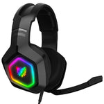 سماعة رأس سلكية لألعاب الكمبيوتر ONIKUMA K10 بمقبس 3.5مم مع إضاءة LED RGB، K10