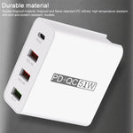 محول طاقة شاحن سفر USB سريع 4 منافذ WLX-A6، قابس الولايات المتحدة، قابس الولايات المتحدة