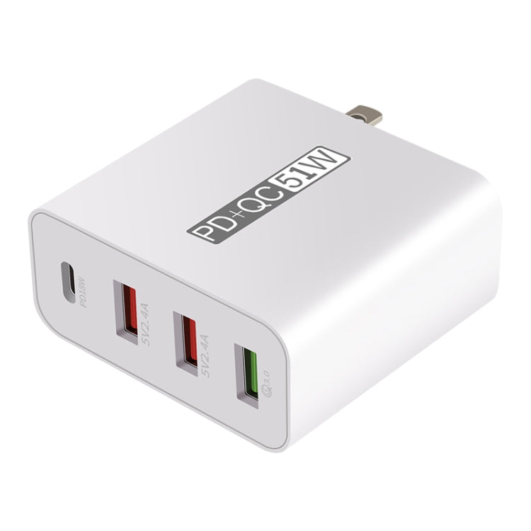 محول طاقة شاحن سفر USB سريع 4 منافذ WLX-A6، قابس الولايات المتحدة، قابس الولايات المتحدة