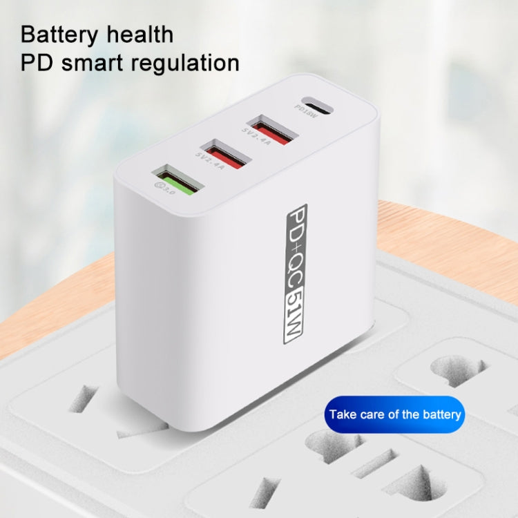 محول طاقة شاحن سفر USB سريع 4 منافذ WLX-A6، قابس الولايات المتحدة، قابس الولايات المتحدة
