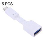 5 قطع محول OTG من Micro USB ذكر إلى USB 3.0 أنثى، Micro USB إلى USB 3.0