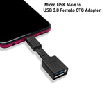 5 قطع محول OTG من Micro USB ذكر إلى USB 3.0 أنثى، Micro USB إلى USB 3.0
