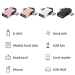 محول OTG متعدد الوظائف USB 3.0 أنثى إلى USB-C / تايب-سي ذكر + Micro USB ذكر مع فتحة تعليق