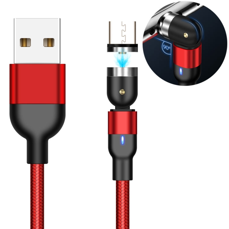 كابل شحن مغناطيسي دوار مضفر من النايلون USB إلى Micro USB، خرج 2A، طول 2m Micro USB