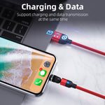 2m 3A Output USB to USB-C / Type-C 540 Degree Rotating Magnetic Data Sync Charging Cable, 2m Type-C