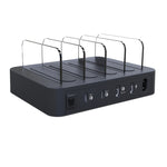 شاحن ذكي بقوة 45 واط PD USB-C / Type-C + 18 واط PD USB-C / Type-C + 18 واط QC 3.0 USB + منافذ USB مع إطار قابل للفصل، قابس الاتحاد الأوروبي، 016PD EU Plug