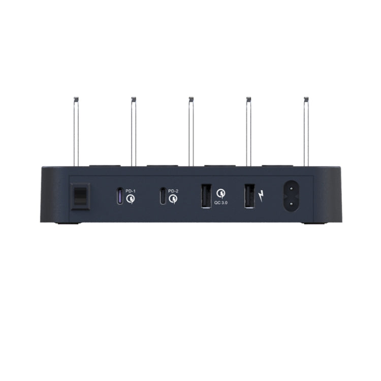 شاحن ذكي بقوة 45 واط PD USB-C / Type-C + 18 واط PD USB-C / Type-C + 18 واط QC 3.0 USB + منافذ USB مع إطار قابل للفصل، قابس الاتحاد الأوروبي، 016PD EU Plug