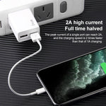 شاحن سفر IVON AD38 بمنفذين USB بتيار 5 فولت 2.1 أمبير، قابس أمريكي، AD38
