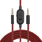 ZS0159 كابل صوت سماعة رأس ألعاب 3.5مم ذكر إلى ذكر مع تحكم سلكي لسماعات Logitech G433 / G233 / G Pro / G Pro X، طول الكابل: 2م