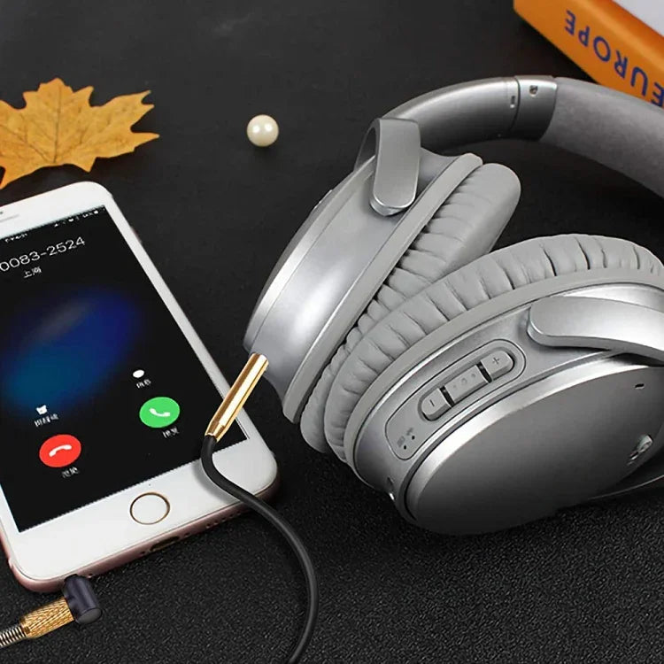 zs0110 كابل سماعة أذن 2.5مم إلى 3.5مم نسخة قياسية لسماعات AKG Y40 و Creative Aurvana Live2 و Bose QC25، طول الكابل: 1.5م، النسخة القياسية