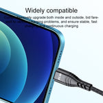 كابل شحن وبيانات سريع 4 في 1 بقوة 66 واط 6 أمبير USB إلى 8 دبابيس + Micro USB + USB-C مزدوج / Type-C، طول الكابل: 2 م، 66 واط