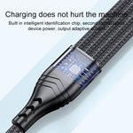 كابل شحن وبيانات سريع 4 في 1 بقوة 66 واط 6 أمبير USB إلى 8 دبابيس + Micro USB + USB-C مزدوج / Type-C، طول الكابل: 2 م، 66 واط